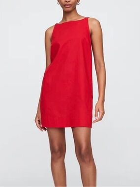 GAP Red Sleeveless Mini Shift Dress